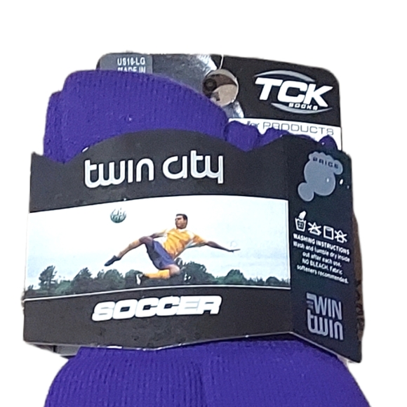 TCK TWIN CITY Soccer Socks Large purple New - Picture 3 of 6